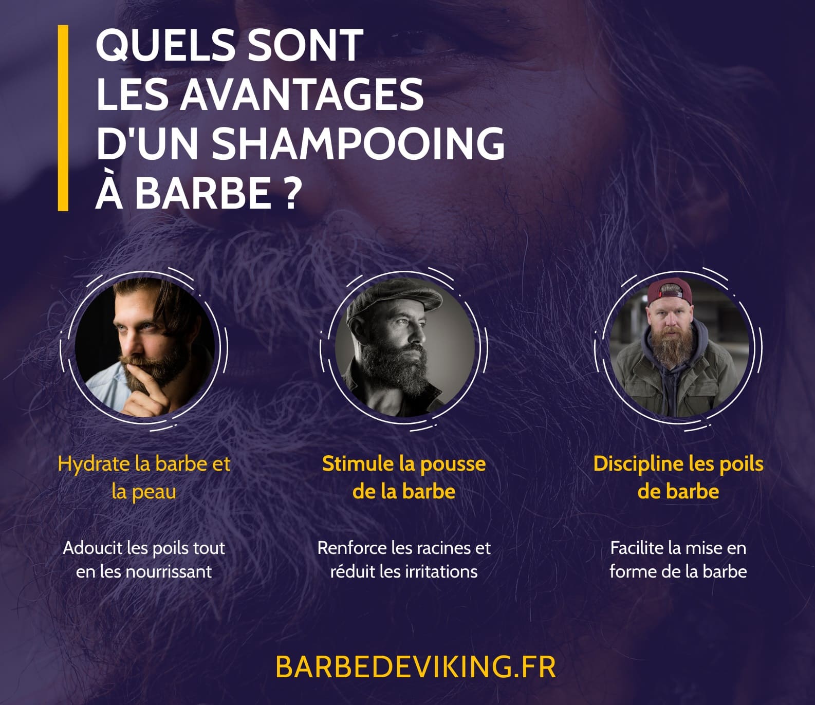 Quels sont les avantages d'un shampoing à barbe - infographie